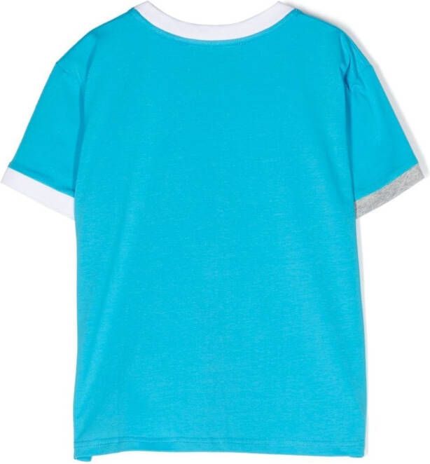 Natasha Zinko Kids T-shirt met grafische print Blauw