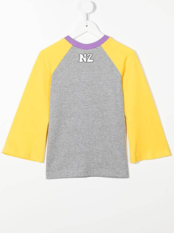 Natasha Zinko Kids T-shirt met grafische print Grijs