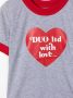 Natasha Zinko Kids T-shirt met hartprint Grijs - Thumbnail 3