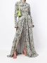 Natasha Zinko Maxi-jurk met madeliefjesprint Zwart - Thumbnail 2