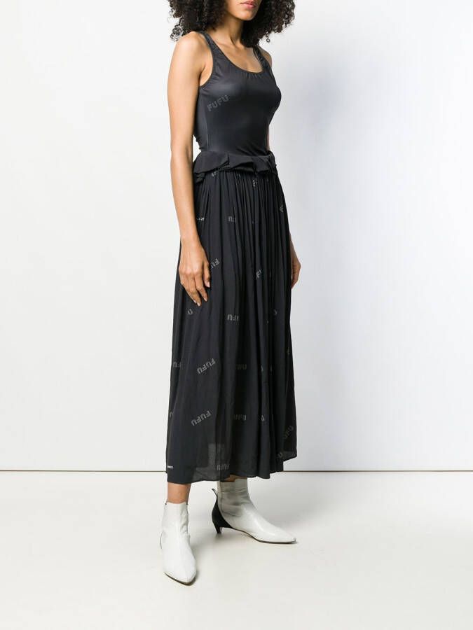 Natasha Zinko Maxi-jurk met print Zwart