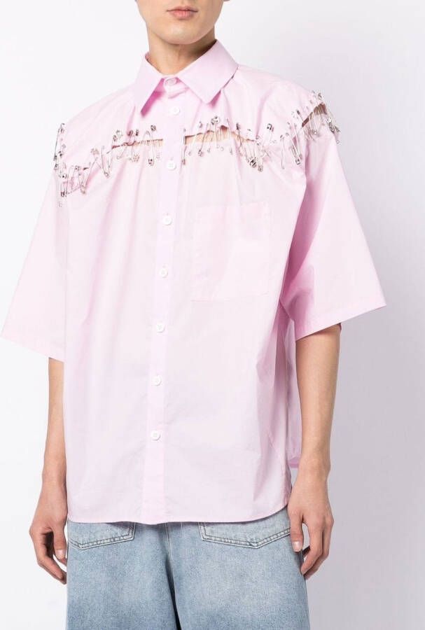 Natasha Zinko Shirt met veiligheidsspeld Roze