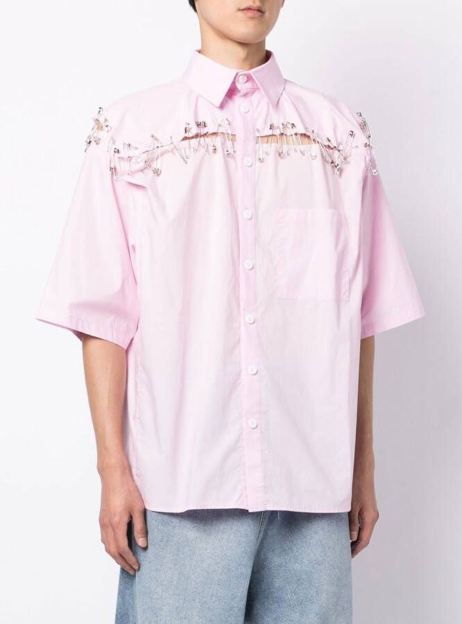 Natasha Zinko Shirt met veiligheidsspeld Roze