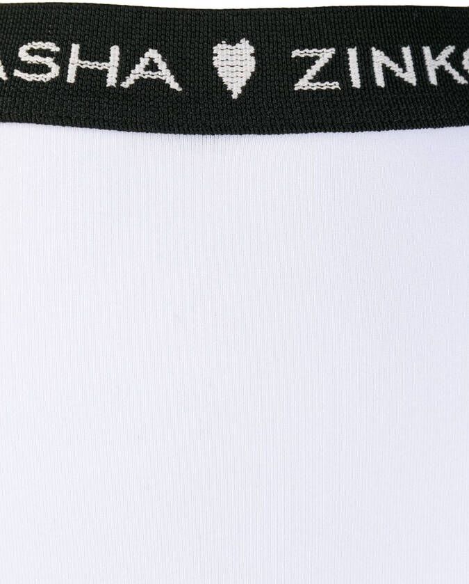 Natasha Zinko Slip met logo tailleband Wit