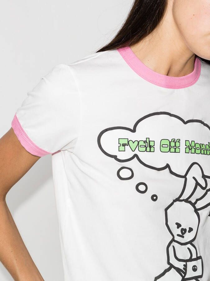 Natasha Zinko T-shirt met grafische print Wit