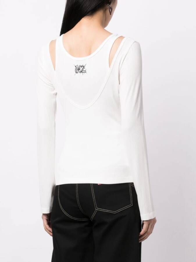 Natasha Zinko T-shirt met lange mouwen Wit