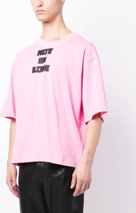 Natasha Zinko T-shirt met tekst Roze