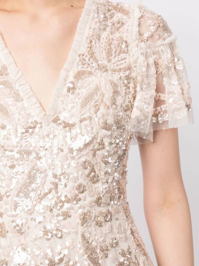 Needle & Thread Avondjurk verfraaid met pailletten Roze