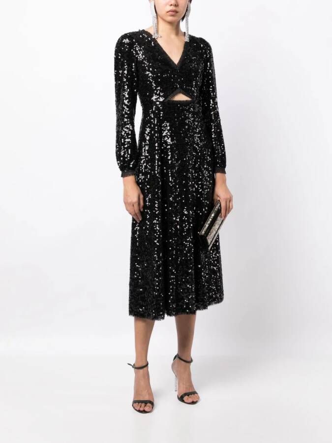 Needle & Thread Elara midi-jurk verfraaid met pailletten Zwart