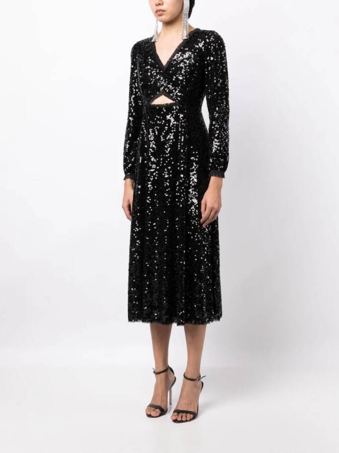 Needle & Thread Elara midi-jurk verfraaid met pailletten Zwart
