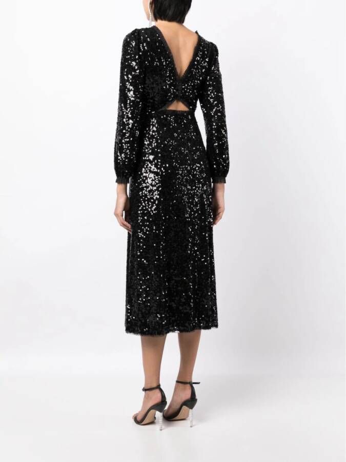 Needle & Thread Elara midi-jurk verfraaid met pailletten Zwart
