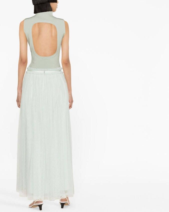 Needle & Thread Gelaagde maxi-rok Groen