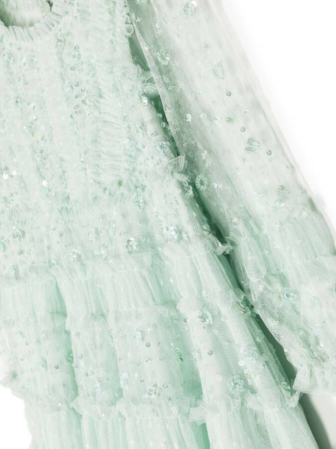 NEEDLE & THREAD KIDS Jurk met lange mouwen Groen