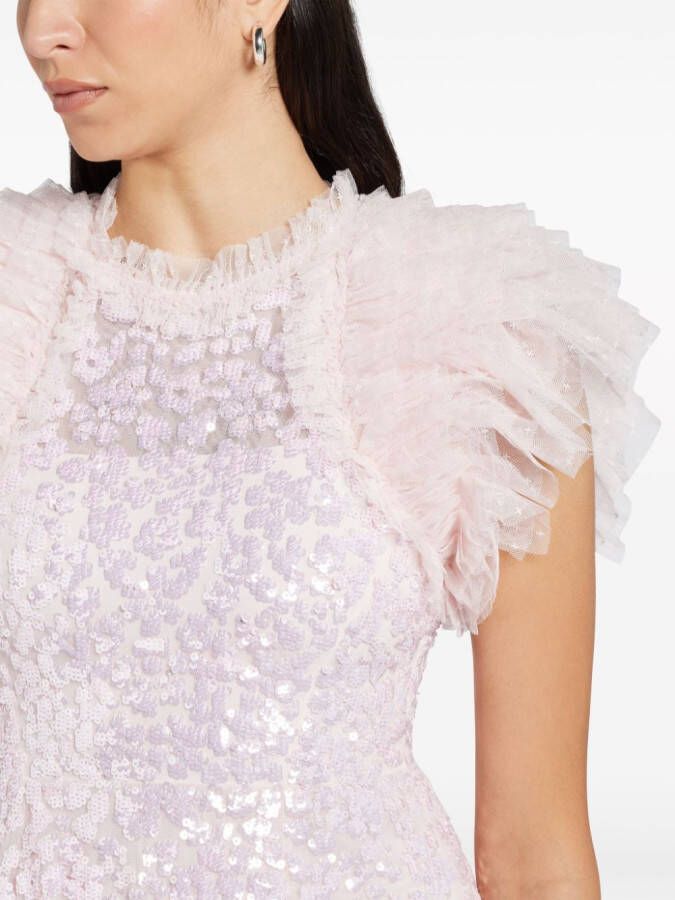 Needle & Thread Maxi-jurk met pailletten Roze