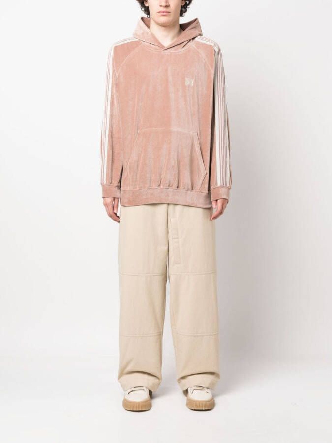 Needles Hoodie met zijstreep Roze
