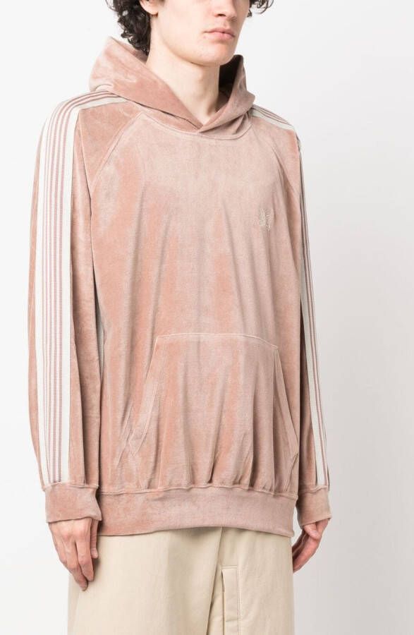 Needles Hoodie met zijstreep Roze