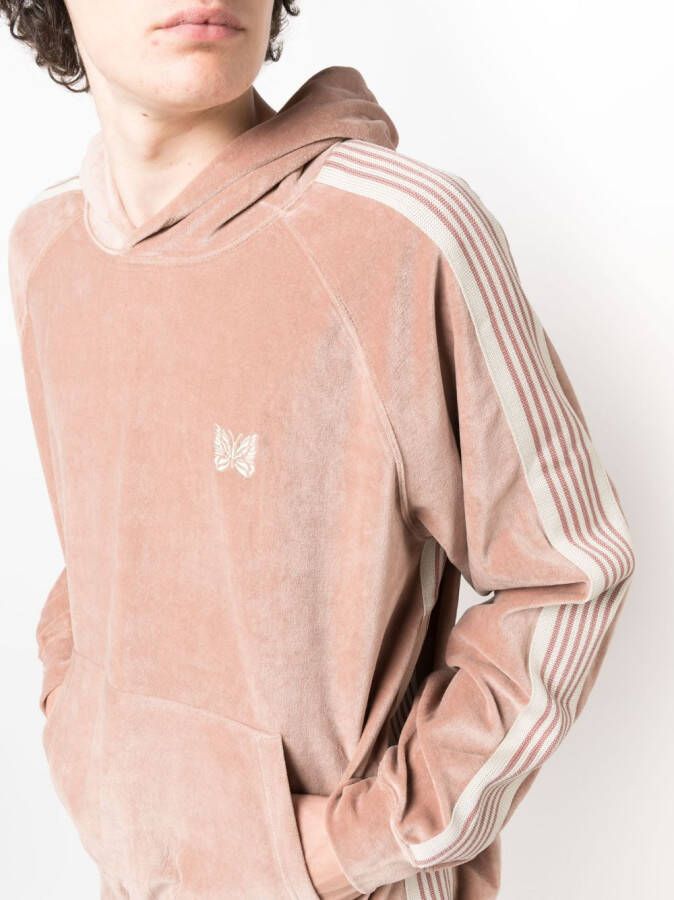 Needles Hoodie met zijstreep Roze