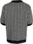 Needles Poloshirt met pied-de-poule print Zwart - Thumbnail 2
