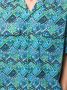 Needles Overhemd met abstracte print Blauw - Thumbnail 5