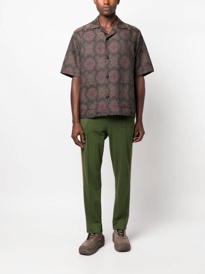 Needles Overhemd met geometrische print Zwart