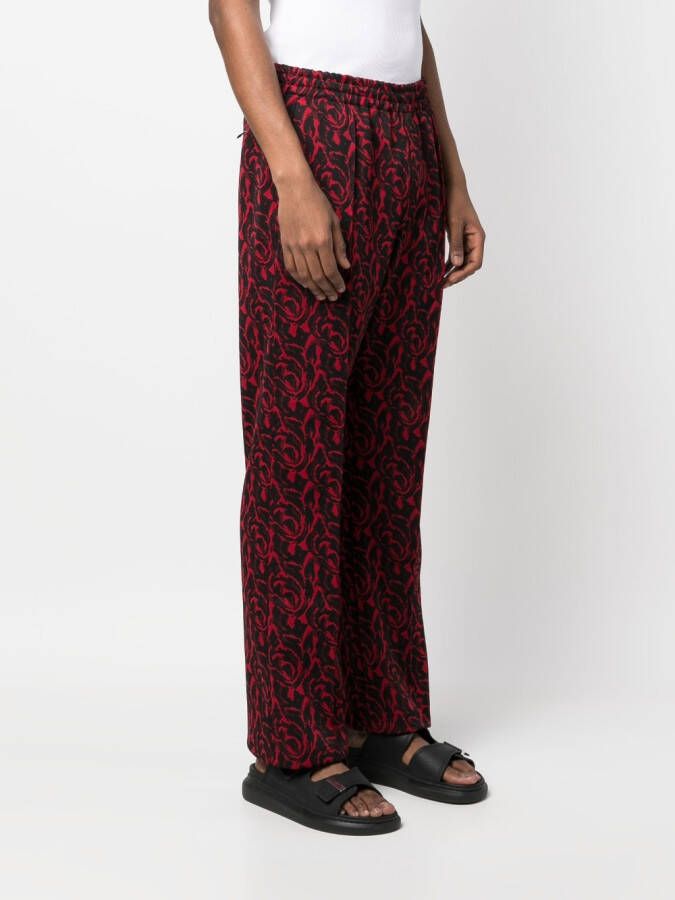 Needles Gesmockte broek Rood