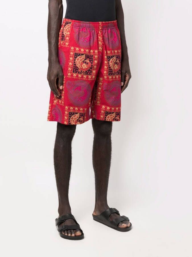Needles Shorts met print Rood