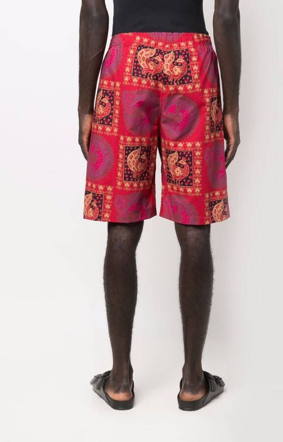 Needles Shorts met print Rood