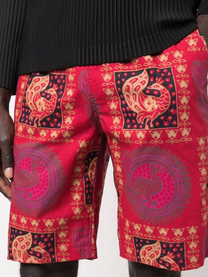 Needles Shorts met print Rood