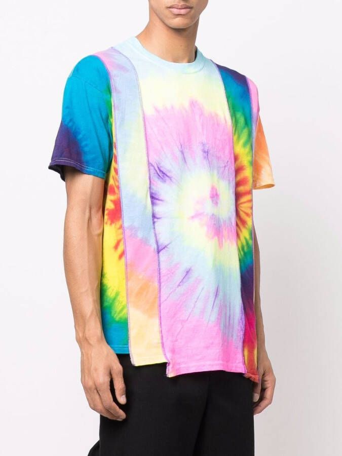 Needles T-shirt met patchwork Blauw