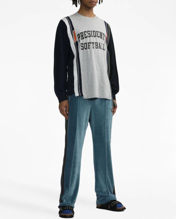 Needles Trainingsbroek met zijstreep Blauw
