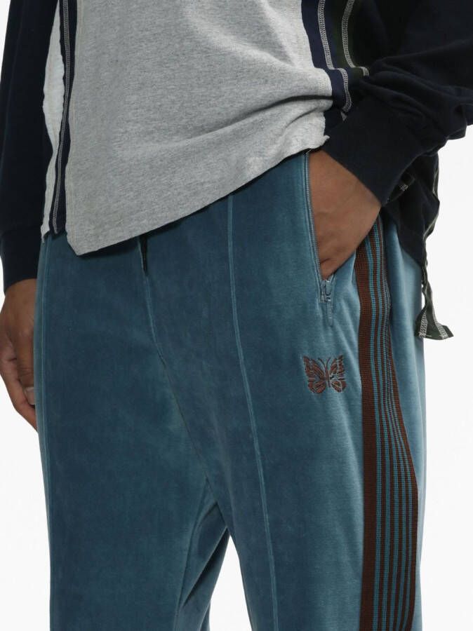 Needles Trainingsbroek met zijstreep Blauw