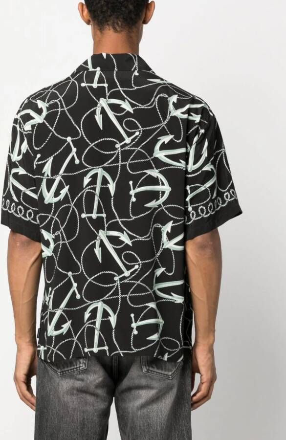 Neighborhood Overhemd met print Zwart