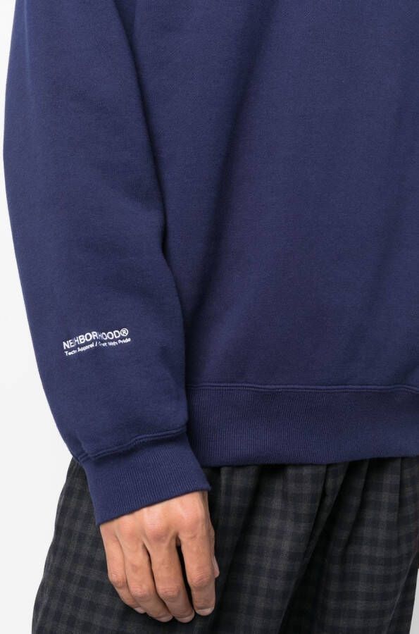 Neighborhood Sweater met logopatch Blauw