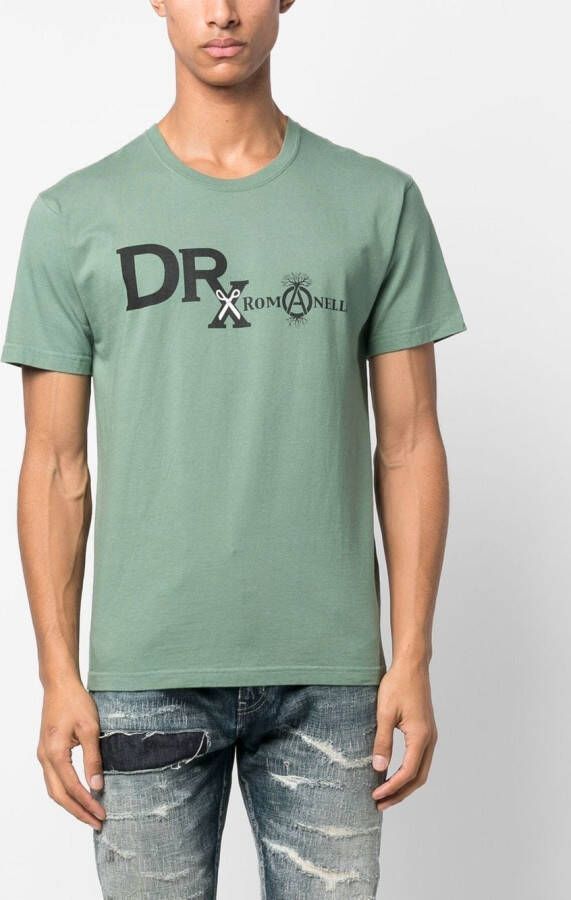 Neighborhood T-shirt met logoprint Groen