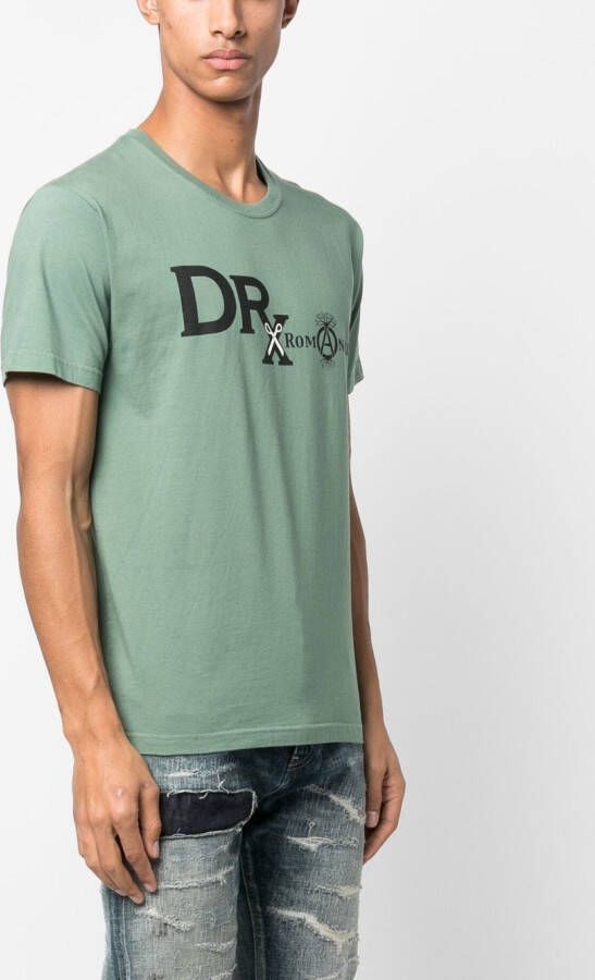 Neighborhood T-shirt met logoprint Groen