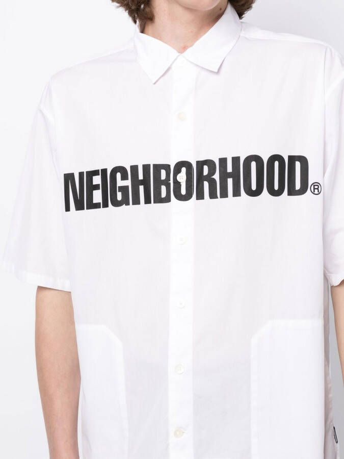 Neighborhood Overhemd met logoprint Wit