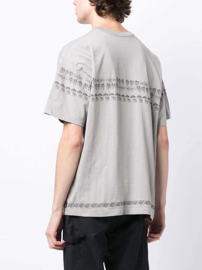 Neighborhood T-shirt met print Grijs