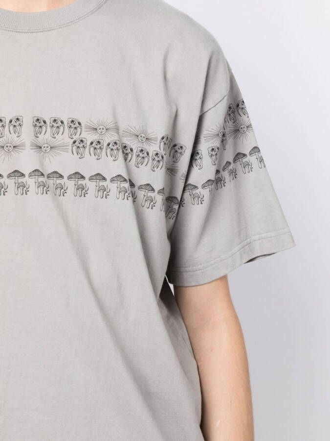 Neighborhood T-shirt met print Grijs