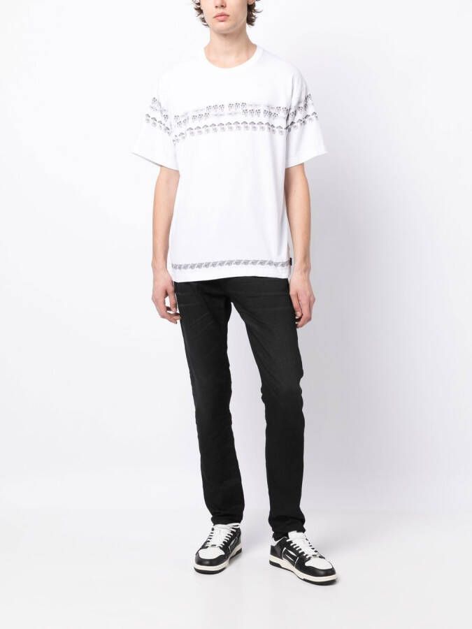 Neighborhood T-shirt met print Wit