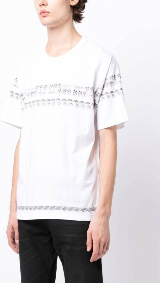 Neighborhood T-shirt met print Wit