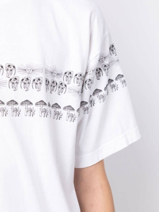 Neighborhood T-shirt met print Wit