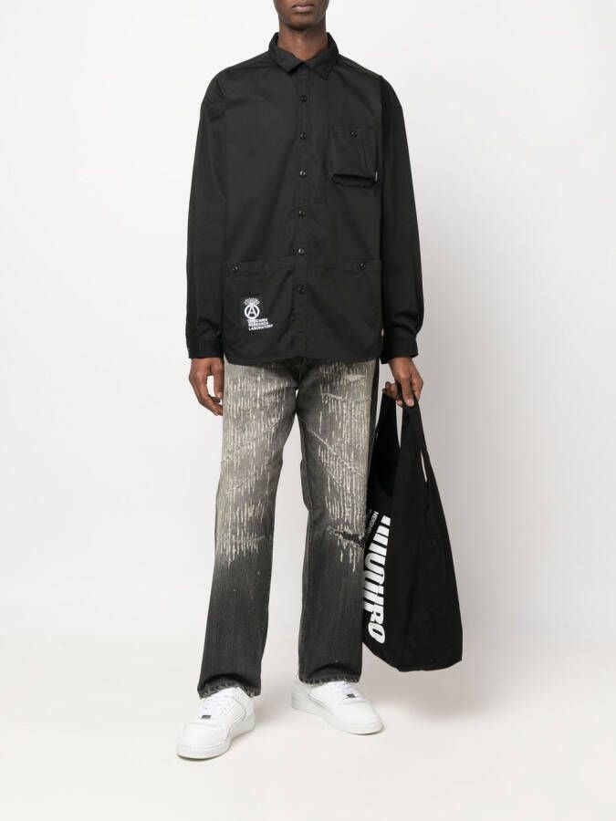 Neighborhood T-shirt met logoprint Zwart
