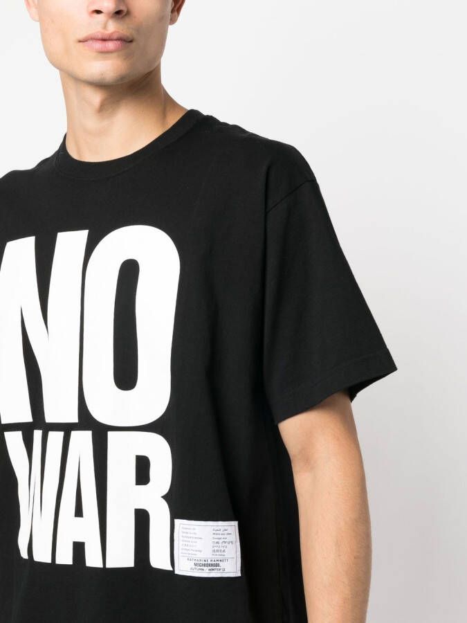Neighborhood x Katharine Hamnett T-shirt met tekst Zwart