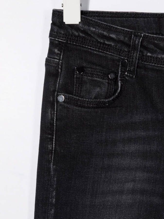Neil Barrett Kids Jeans met vervaagd effect Zwart