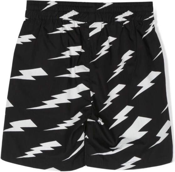 Neil Barrett Kids Shorts met logo Zwart