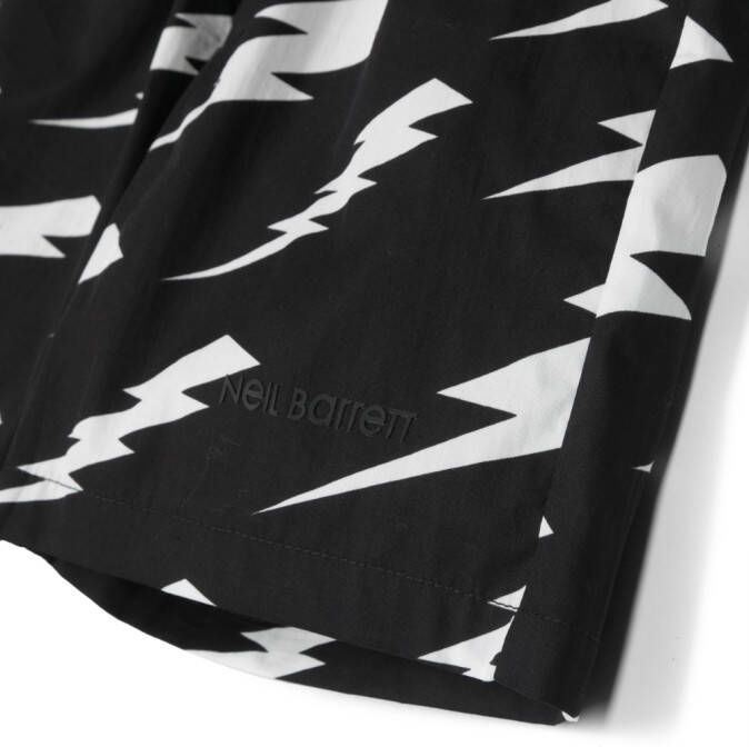 Neil Barrett Kids Shorts met logo Zwart