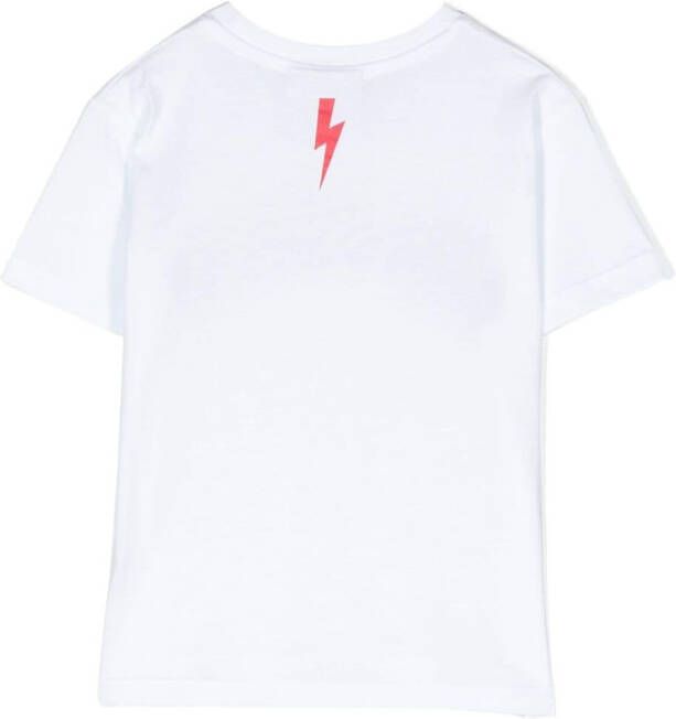 Neil Barrett Kids T-shirt met logoprint Wit