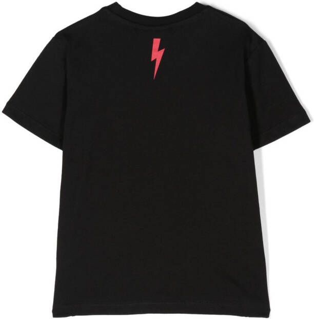 Neil Barrett Kids T-shirt met logoprint Zwart