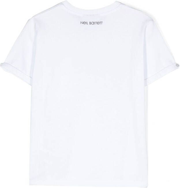 Neil Barrett Kids T-shirt met opgestikte zak Wit
