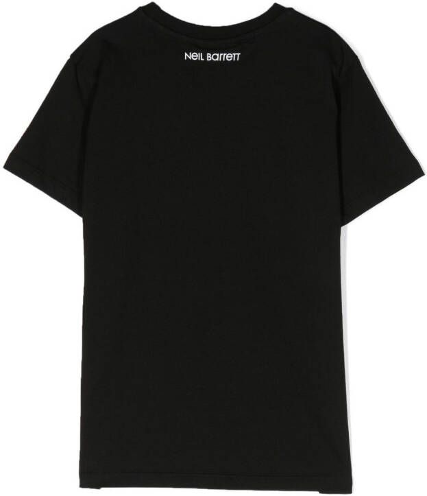 Neil Barrett Kids T-shirt met print Zwart